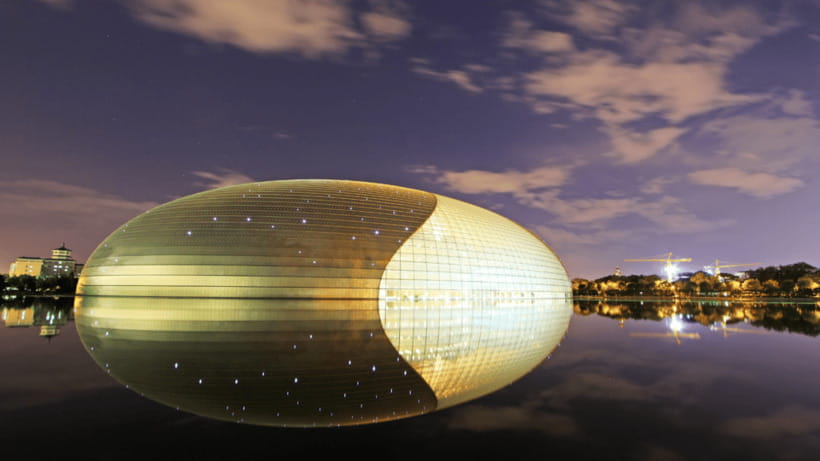 Beijing: Natinonal Center For The Peformance Arts Ticket - The Titanium Shell and the Artificial Lake: Timing Is Everything