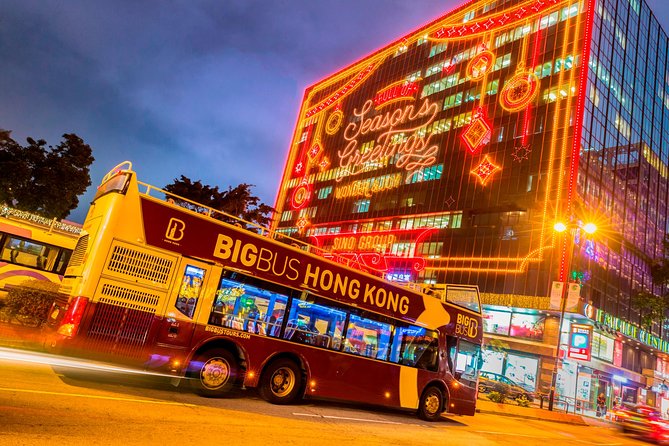 Big Bus Hong Kong Panoramic Night Tour by Open-Top Bus - The payoff: Tsim Sha Tsui Promenade and the Symphony of Lights