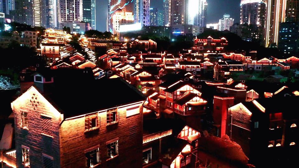Chongqing: Illuminated Night Tour with Cruise or Hot Pot - Hongya Cave (entering from the 11th floor): architecture that reads like a story