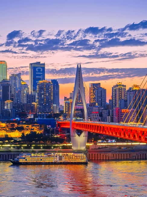 Chongqing: Magic Night View and Secret Viewing Spots Tour - Nanbin Zhonglou Square: the final skyline moment