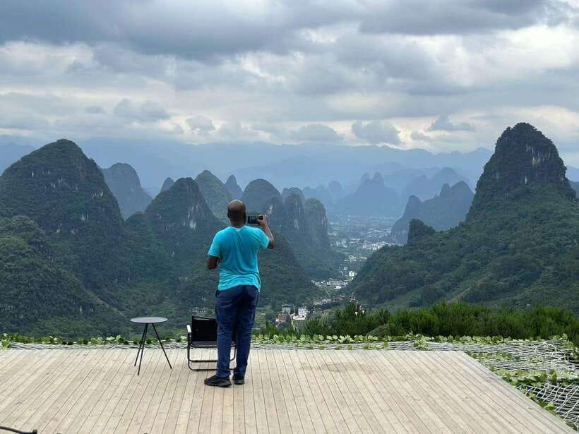 Guilin:1-Day Yangshuo bird's eye view mountains private tour - Quick hits: Xianggong + Ruyi Peak in one smooth day