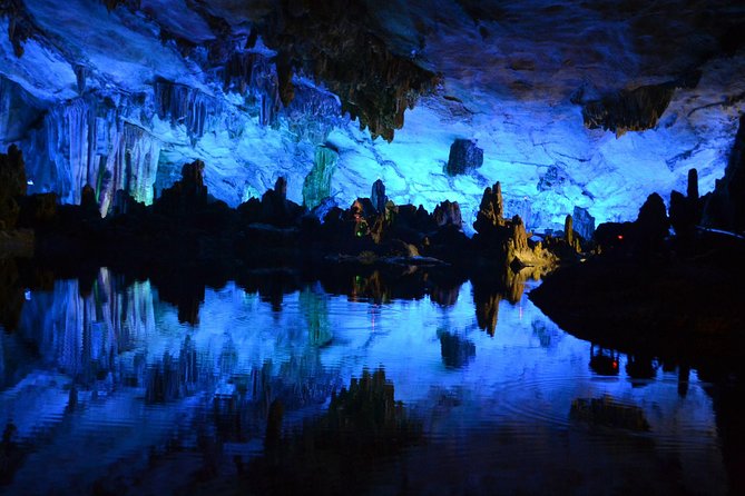 Li River Cruise Reed Flute Cave Elephant Hill Daxu Town Day Tour - Reed Flute Cave: Bright Hill Stalactites in Color