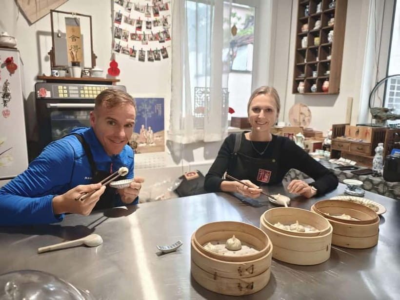 Make Soup Dumpling: Vegan or Pork in Shanghai Shikumen - Steaming in Bamboo Baskets, Then Eating with Black Vinegar and Ginger