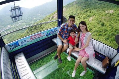 Ngong Ping 360 Cable Car Ticket on Lantau Island - The ride up: what North Lantau looks like from above