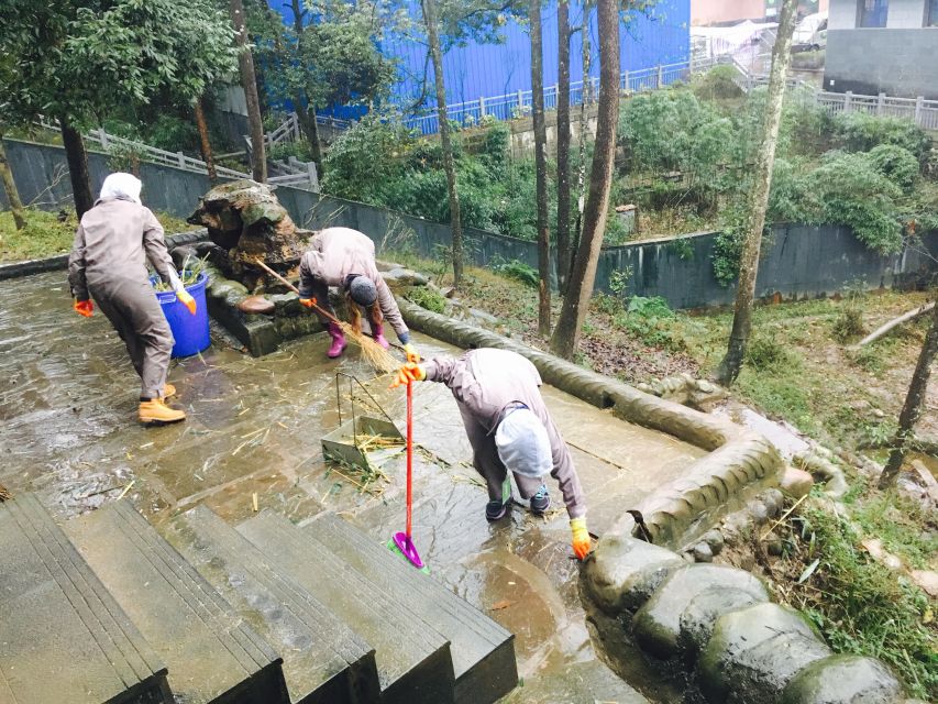 Panda Volunteer Project Day Trip(Wolong/Du Jiang Yan) - Your volunteer work: cleaning, bamboo prep, and panda keeper routines