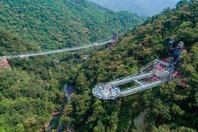 Skywalk Glass Bridge and Waterfall Ravine Half Day Private Tour - Skywalk Glass Bridge and the UFO-shaped glass platform