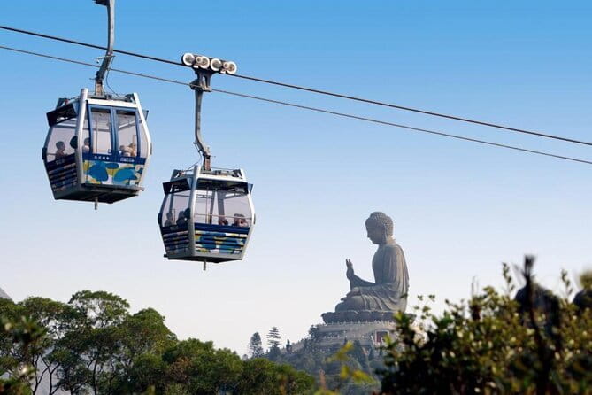 The Big Buddha & Lantau Island - Private Tour with Private Car - Ngong Ping 360 and Ngong Ping Village: the aerial finish
