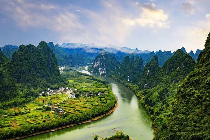 Xianggong Hill Cormorant fishing show Fuli ancient bridge DayTour - A one-day loop through Guilin and Yangshuo karst country
